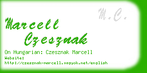 marcell czesznak business card